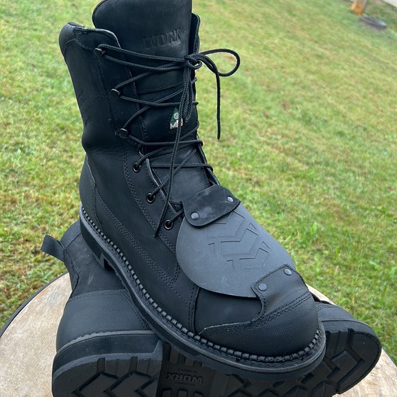 WORX BY RED WINGS MENS SAFETY WORK BOOT STEEL TOE SIZE 12 BLACK - Picture 9 of 11
